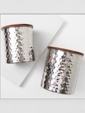 Uncommon James Silver Canisters (Set of 2)